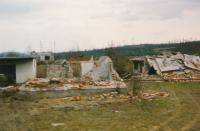 Prijedor - zničené domy Bosňáků 