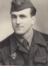 Brother Franz Galle, with a badge of an exemplary soldier, 1952