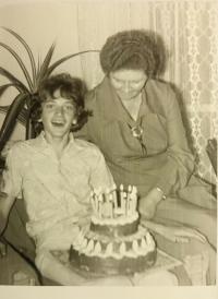 Son Radim's 15th birthday - 1977