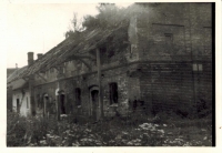 Former barn of Horký family fell into disrepair due to bad maintenance by cooperative farm, it was demolished, health center and post office were built on its place in 1974