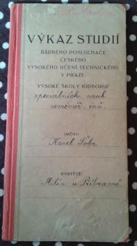 Karel Šobr's study report