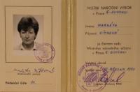 Markéta Vítková - legitimation of the Mayor of Slivence - 1990