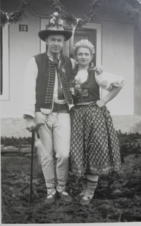 Hana Pardubová se svým mužem, členem moravského odboje, Jiřím Pardubou