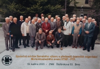 Pamětník František Možný na schůzi Zemského výboru a předsedů územních organizací Moravskoslezského svazu VTNP - PTP v Brně v roce 2005.