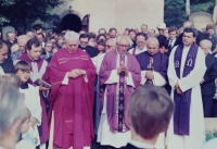The second priest from the left is Father Jan Vdoleček, parish priest in Frýdek-Místek