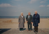 Witness' parents with Father Metoděj František Minařík (right). 1993