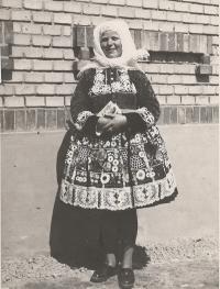 Ludmila in a girl's costume