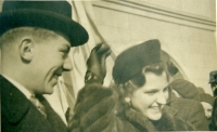 Wedding day of parents Jan Klos - Běla Štípková and Josef Klos, February 1940