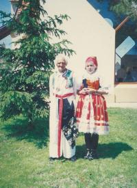 Jan in costume with his wife