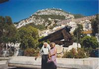 Gibraltar - Jan with my wife on the road