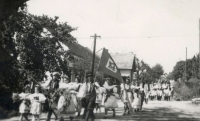 A traditional costume procession
