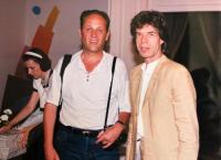 Jiří Jírů with Mick Jagger, Prague 1997