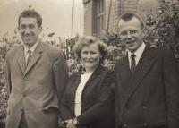 Josef Opočenský (brother-in-law), memorial and parish priest Jan Dus of Chotěvět
