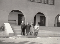 Mr. and Mrs. Bureš and Libuše Opočenská with her mather
