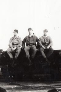 Josef Bernard with friends - military service in Michalovce in Slovakia; 1984-1986