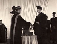 Graduation in Olomouc in 1964