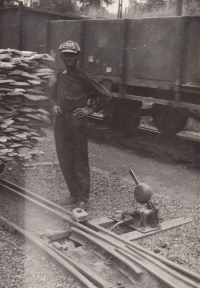 When working part-time at the ČSA mine in Karviná, around 1960