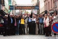With members of Ostrava branch of Civic Democratic Party around 1994 