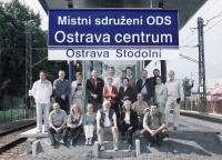 With members of Ostrava branch of Civic Democratic Party in Ostrava 