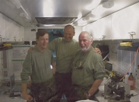 In the laboratory of a field hospital in Kabul, Afghanistan, 2002