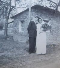 Svatba Václava a Jarmily Langrových v roce 1955
