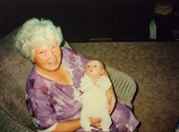 Lola with her granddaughter, Iva, Ostrava, 1993