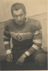 grandpa in his hockey shirt