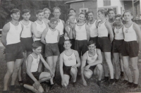  Václav Švéda in the centre and his brother Zdeněk in front of him in 1938 in Sokol
