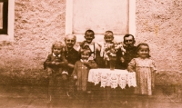 Her grandparents, Mrs and Mr Frank, 1942, Potočiště 