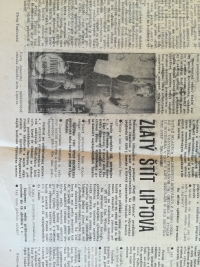 Zlatý štít Liptova in a newspaper