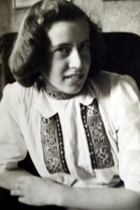 Marie Antošová as a sixteen-year-old