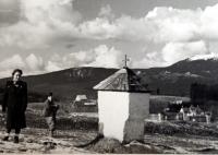 Landscape around Železná Ruda before the war. The chapel (and many others) was demolished after 1948.