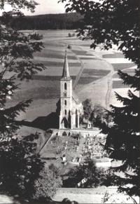 Kostel v Horním Údolí v roce 1925