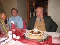 With his wife, celebrating the 90th birthday, 2012