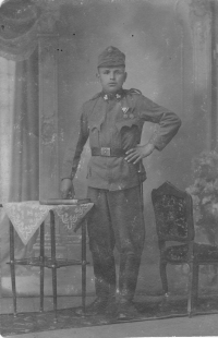 grand-grandfather Sabáček before leaving to the Italian war front, 1916
