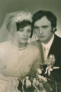 Emílie Psárová s manželem v roce 1974