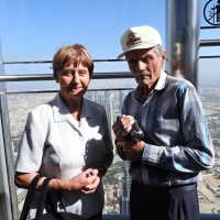 Marie Janatové and her husband, Jan Janata, on a vacation in Dubai (February 2017)