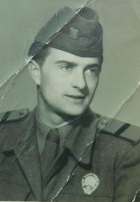 Husband Antonín Laryš in the army