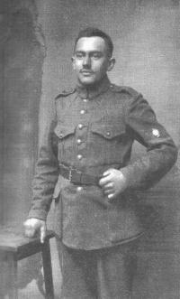 Otec Josef Špinler v rakousko-uherské armádě za 1. světové války