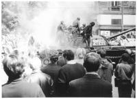 Burning tank 212, 21 August 1968