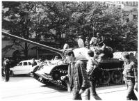 Soviet tank on Wenceslas Square, 21 August 1968