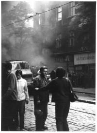 In front of the Radio building, August 21, 1968