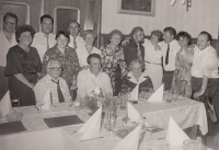 Expelled classmates of the class III. A of Jiří Wolker´s grammar school at the class reunion in 1968