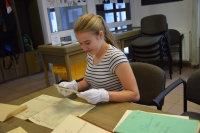 Students in the archive