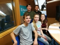 Team of students in the Czech radio