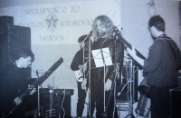 During a concert in Hrádek near Nechranice in 1988
