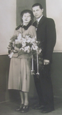Zdeněk Hejmala,  wedding photo, 1950