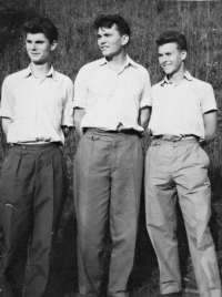 Alois Láznička (first from the right) in early 1950s