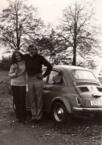 Jaroslav Kukol with his wife-to-be; around 1971
