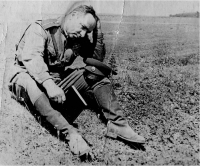 Jakiv Tyčynin, after liberating town Rivne (1944)